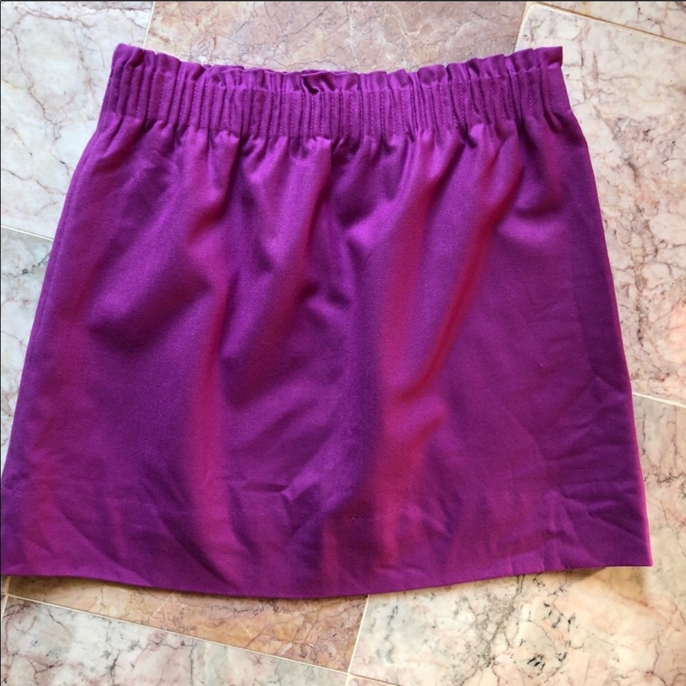 SOLD Jcrew wool purple skirt - Picture 2 of 3